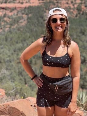 Polka Dot Black Two-Piece Active Set